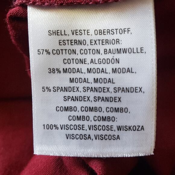 Vanessa Virginia by Anthro Lenora Waist Knot Tie Cranberry Jersey Knit Top Small - Picture 10 of 10